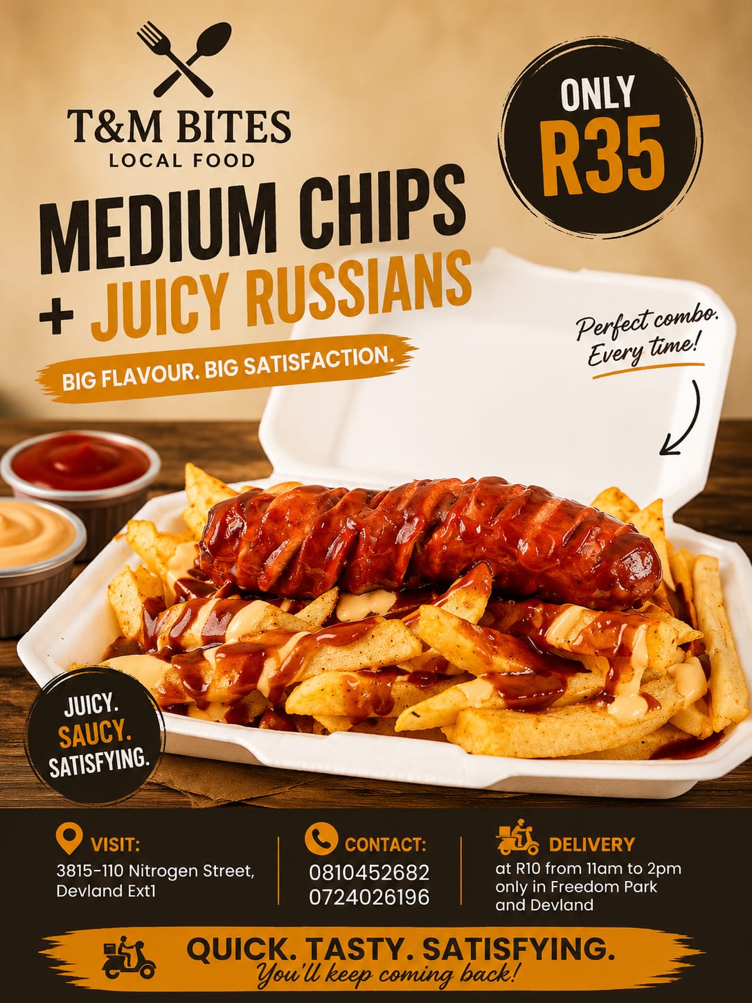 Medium Chips & Russian Combo